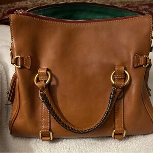 Dooney and Bourke Florentine Large Satchel in Natural